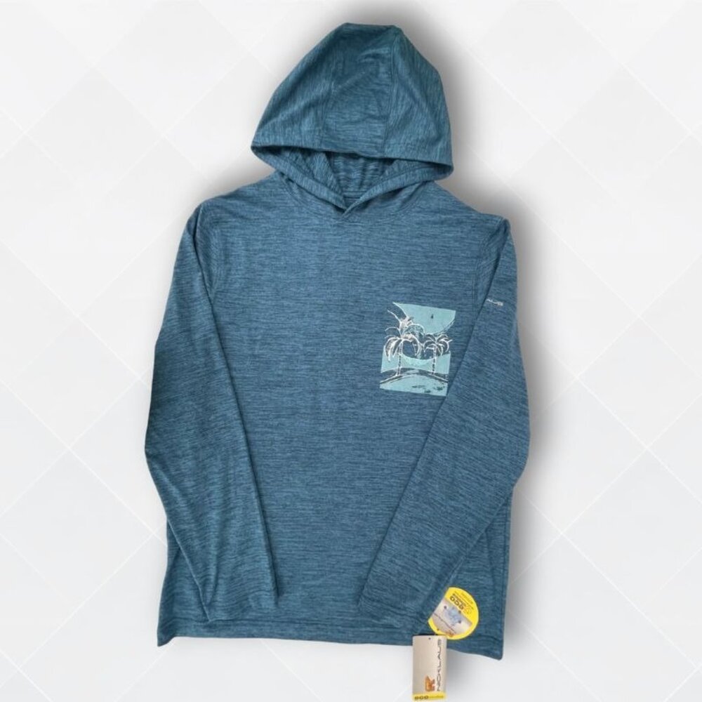 🆕 Nicklaus Men's Hoodie Performance Shirt | Eco Choice | Teal | Size S | NWT ♻️